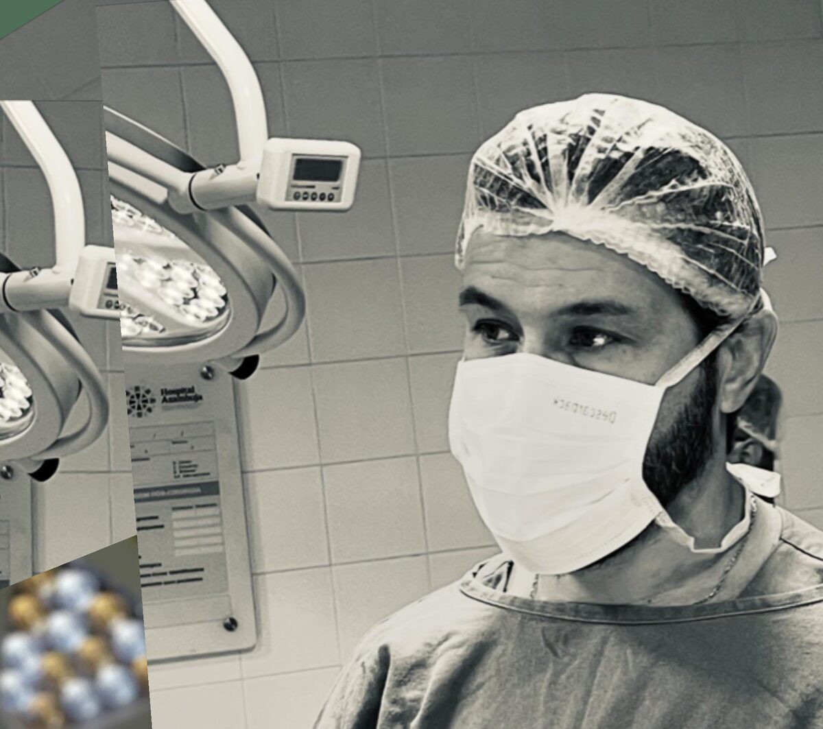 Dr. Edson Ristow Jr. em centro cirúrgico
